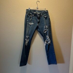 Abercrombie & Fitch Light Blue Straight Slim Jeans